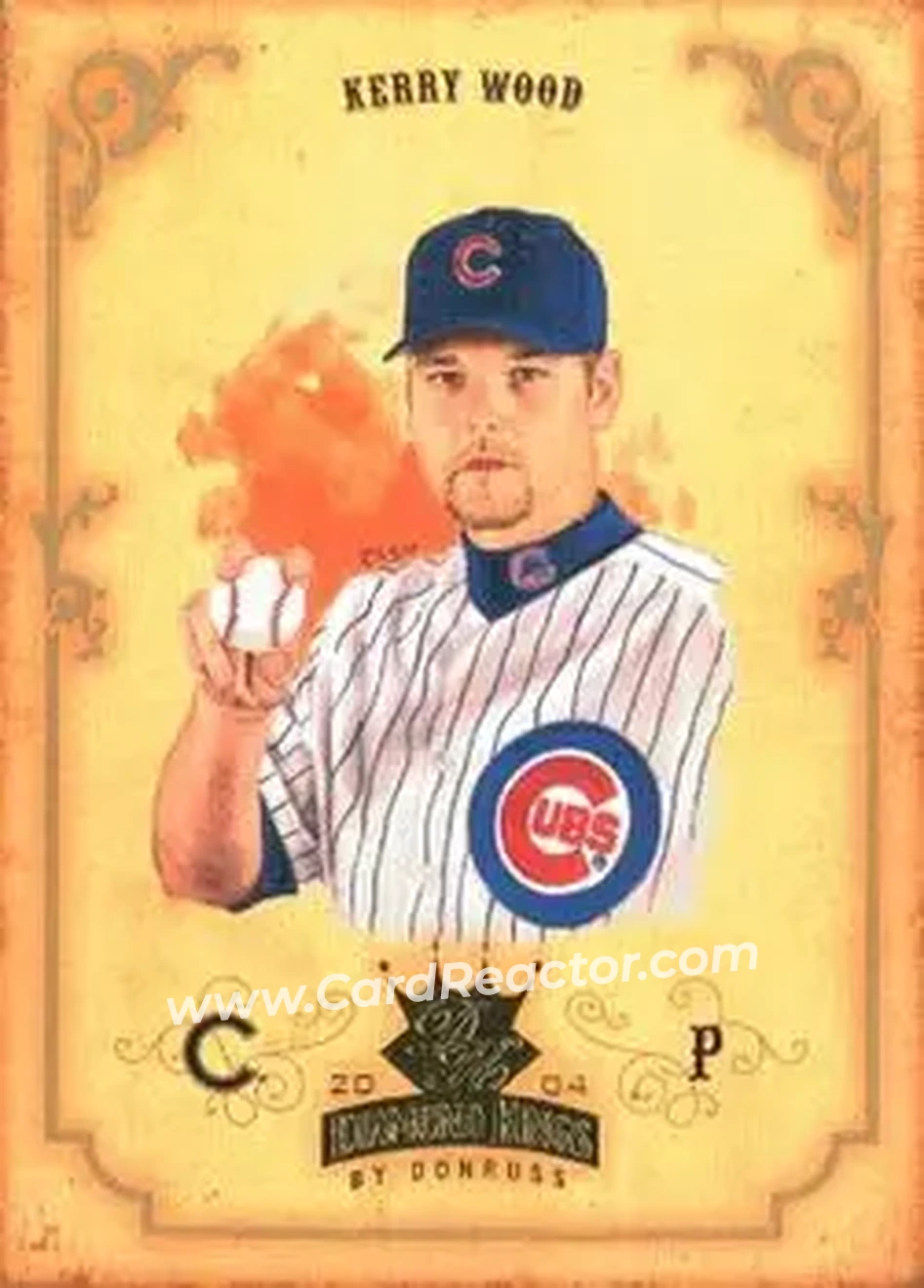 2004 Donruss Diamond Kings #4 - Kerry Wood - Chicago Cubs - Front 2004 Donruss Diamond Kings #4 - Kerry Wood - Chicago Cubs - Front