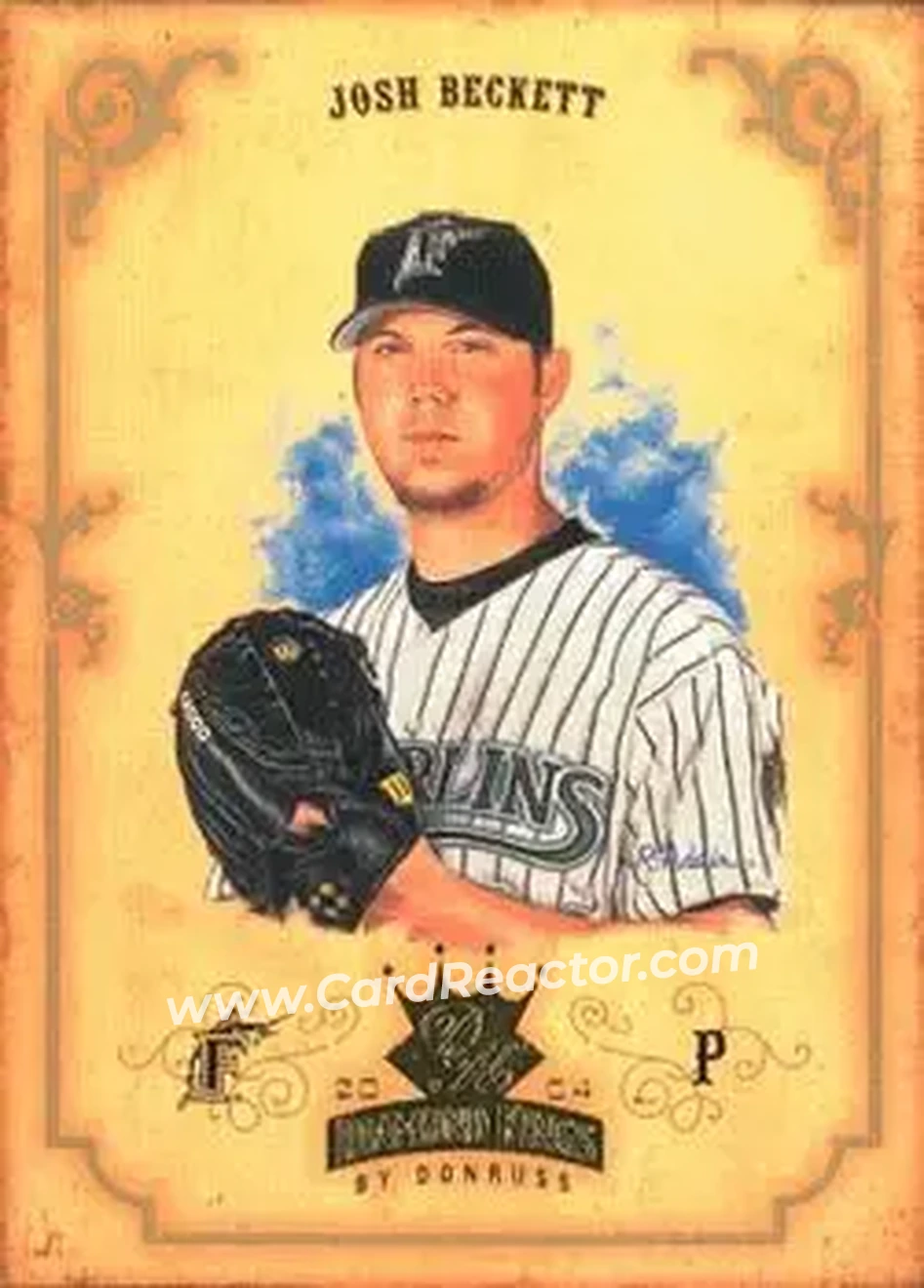 2004 Donruss Diamond Kings #8 - Josh Beckett - Florida Marlins - Front