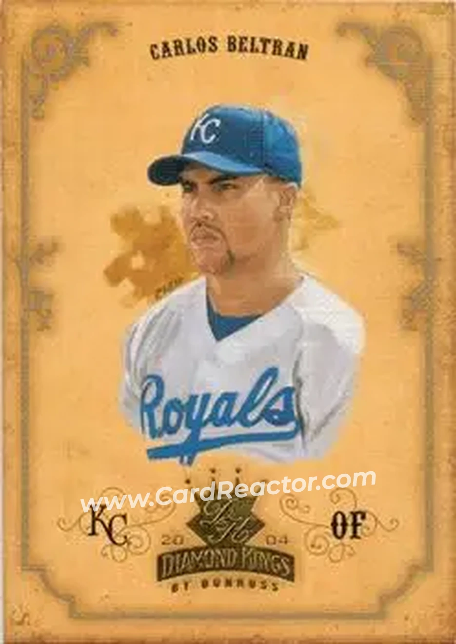 2004 Donruss Diamond Kings #10 - Carlos Beltran - Kansas City Royals - Front