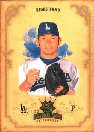 2004 Donruss Diamond Kings #11 - Hideo Nomo - Los Angeles Dodgers