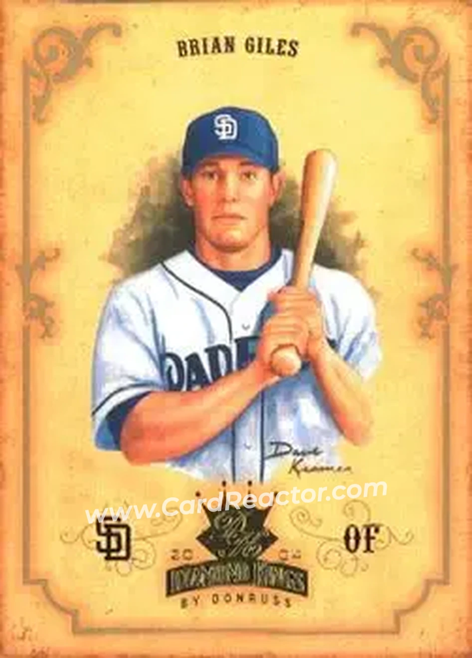 2004 Donruss Diamond Kings #18 - Brian Giles - San Diego Padres - Front 2004 Donruss Diamond Kings #18 - Brian Giles - San Diego Padres - Front