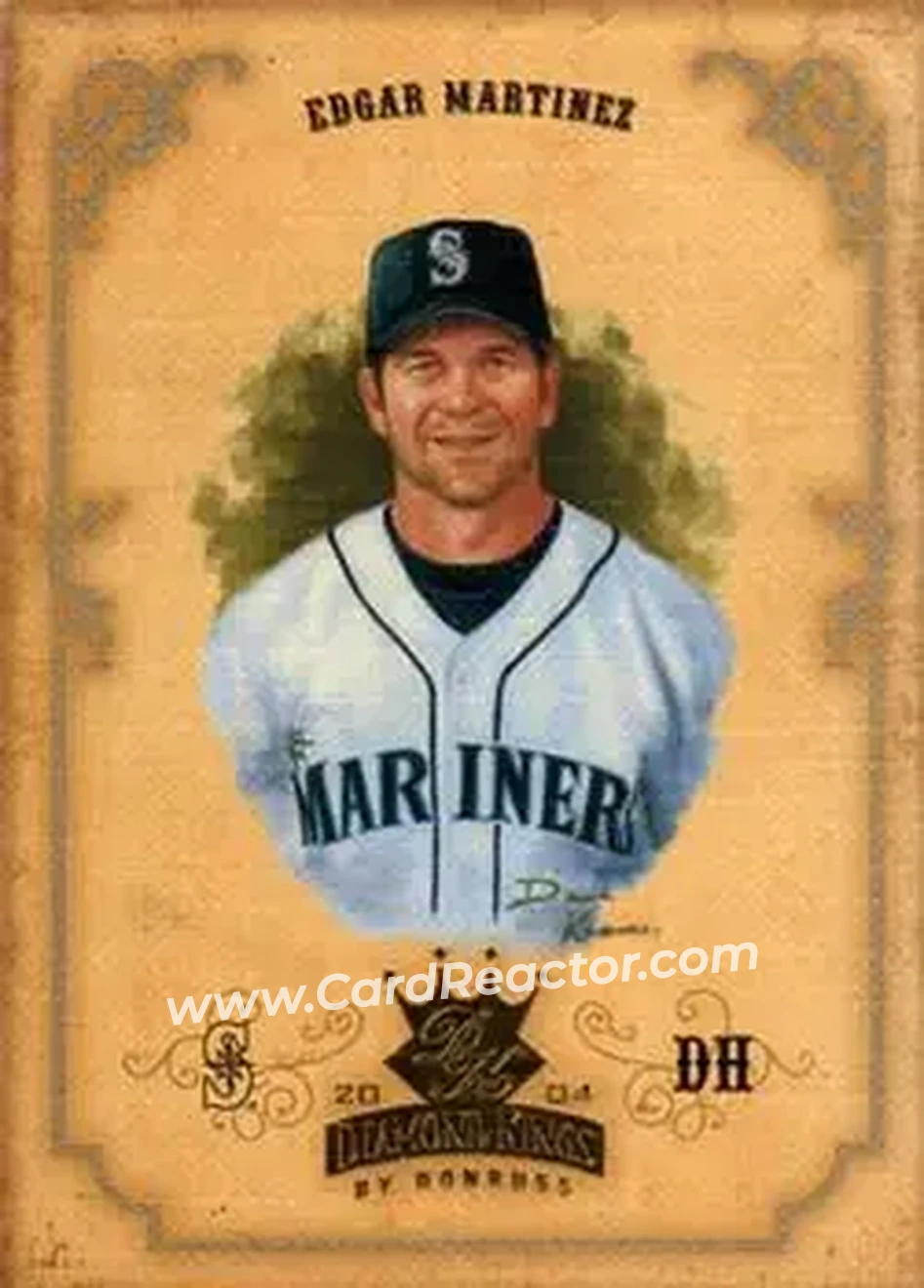 2004 Donruss Diamond Kings #19 - Edgar Martinez - Seattle Mariners - Front