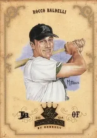 2004 Donruss Diamond Kings #21 - Rocco Baldelli - Tampa Bay Devil Rays