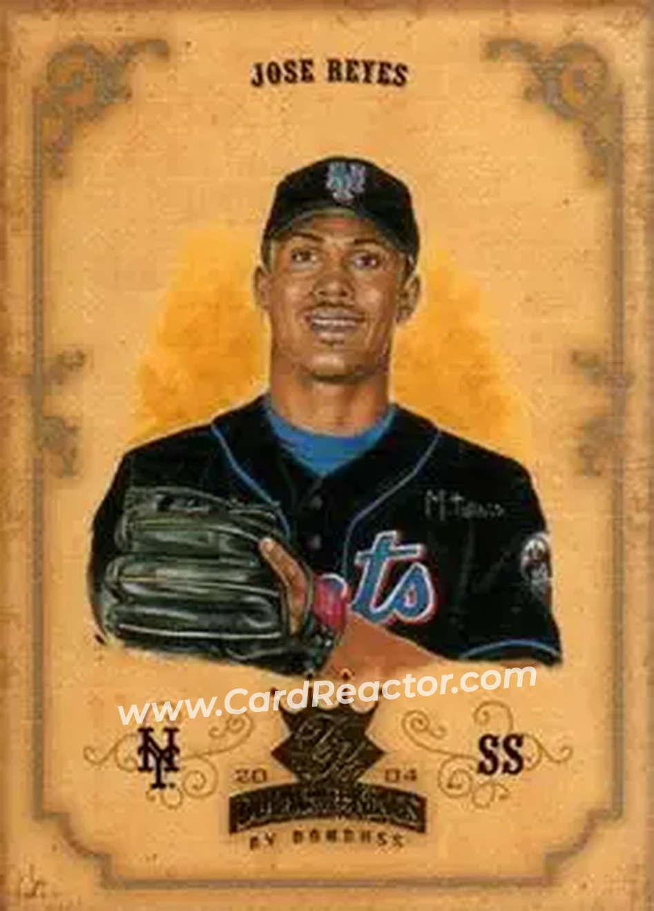 2004 Donruss Diamond Kings #25 - Jose Reyes - New York Mets - Front