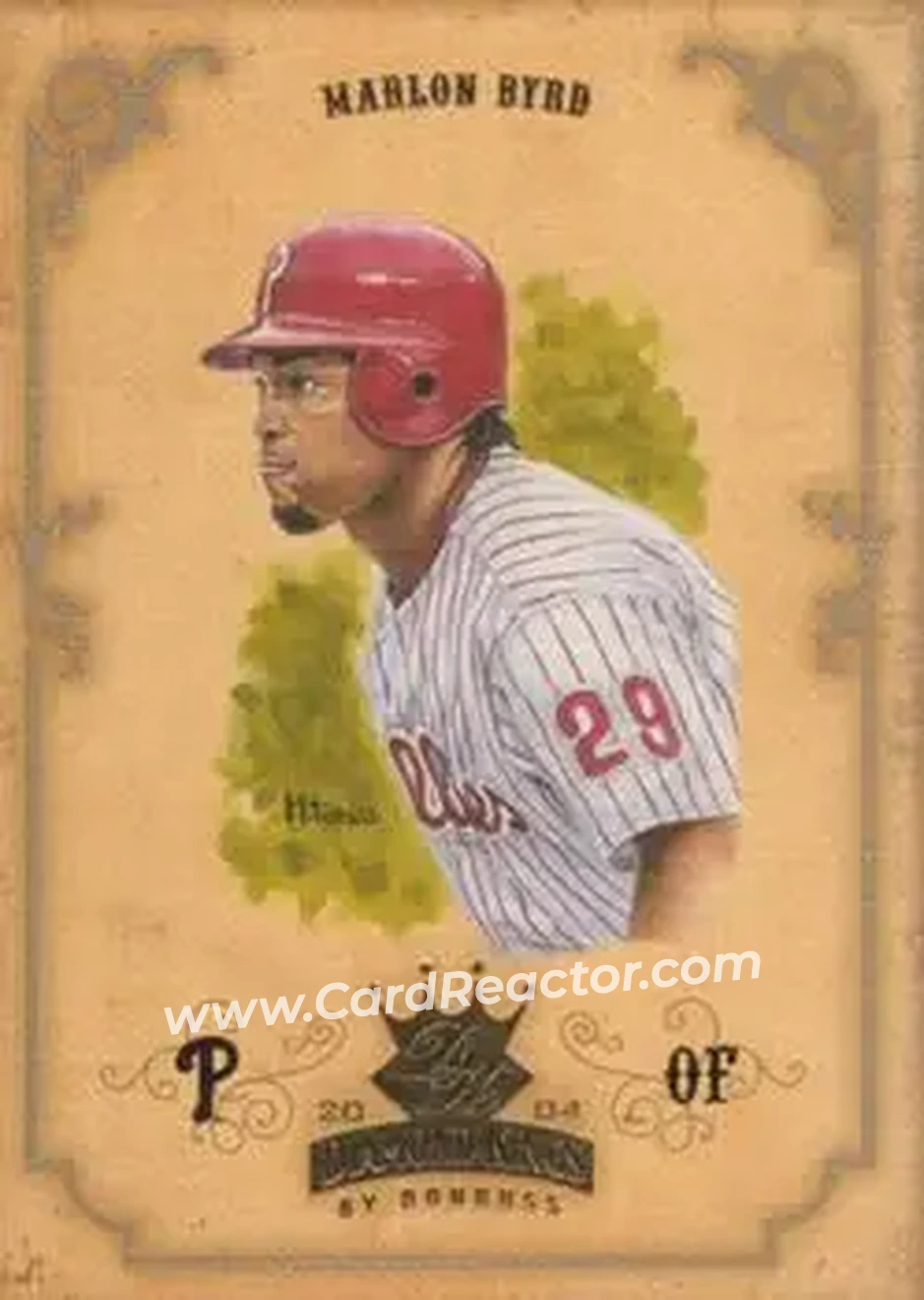 2004 Donruss Diamond Kings #26 - Marlon Byrd - Philadelphia Phillies - Front