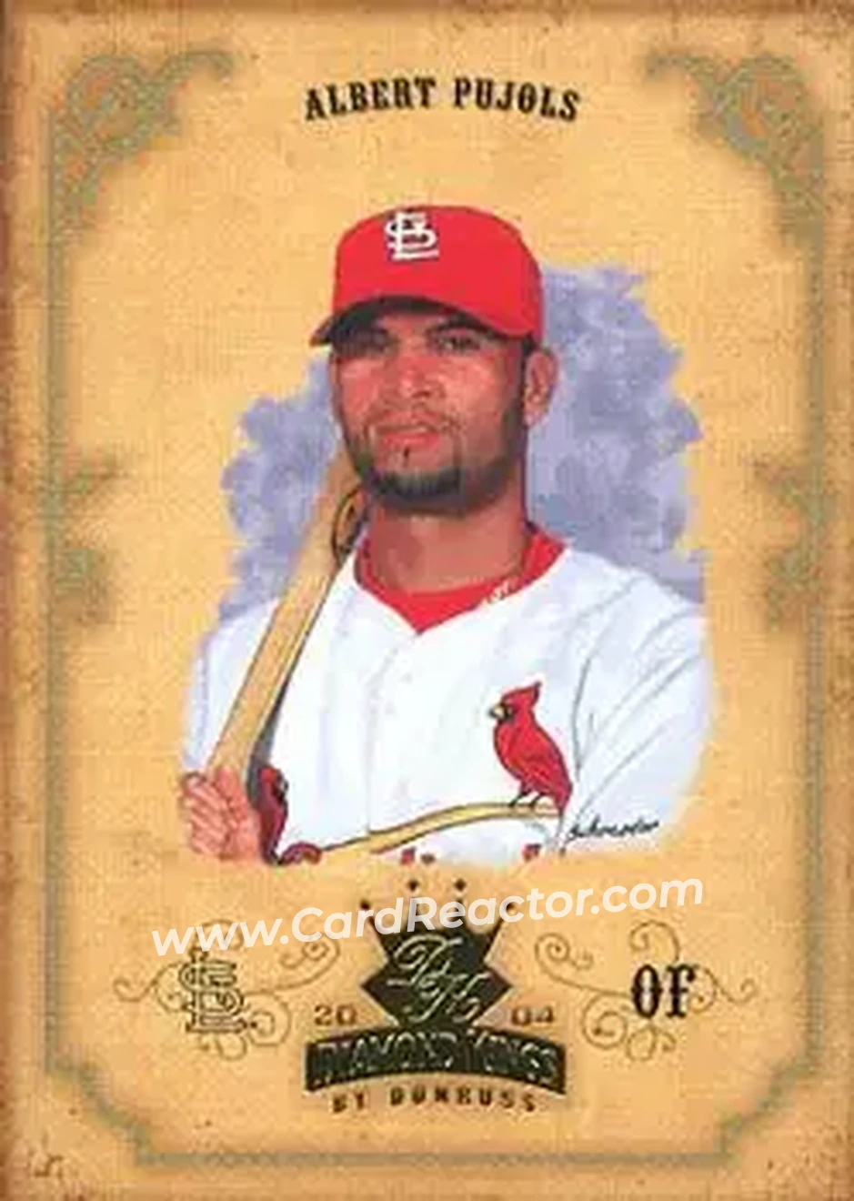 2004 Donruss Diamond Kings #27 - Albert Pujols - St. Louis Cardinals - Front