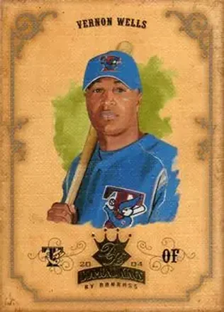 2004 Donruss Diamond Kings #28 - Vernon Wells - Toronto Blue Jays