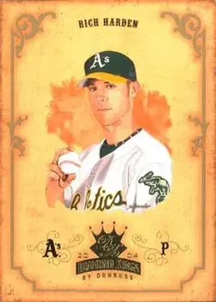 2004 Donruss Diamond Kings #32 - Rich Harden - Oakland Athletics