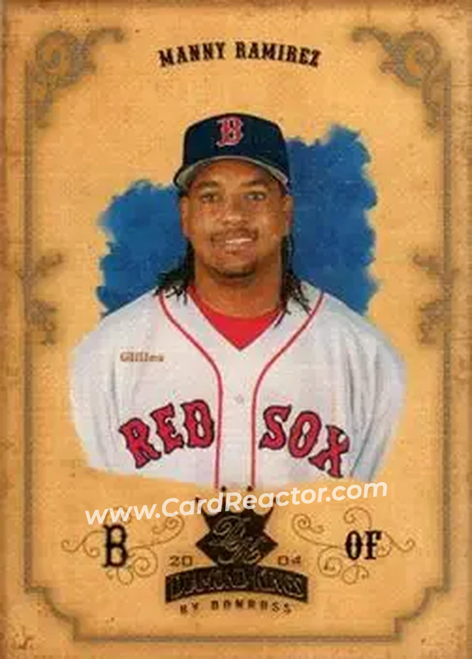 2004 Donruss Diamond Kings #33 - Manny Ramirez - Boston Red Sox - Front