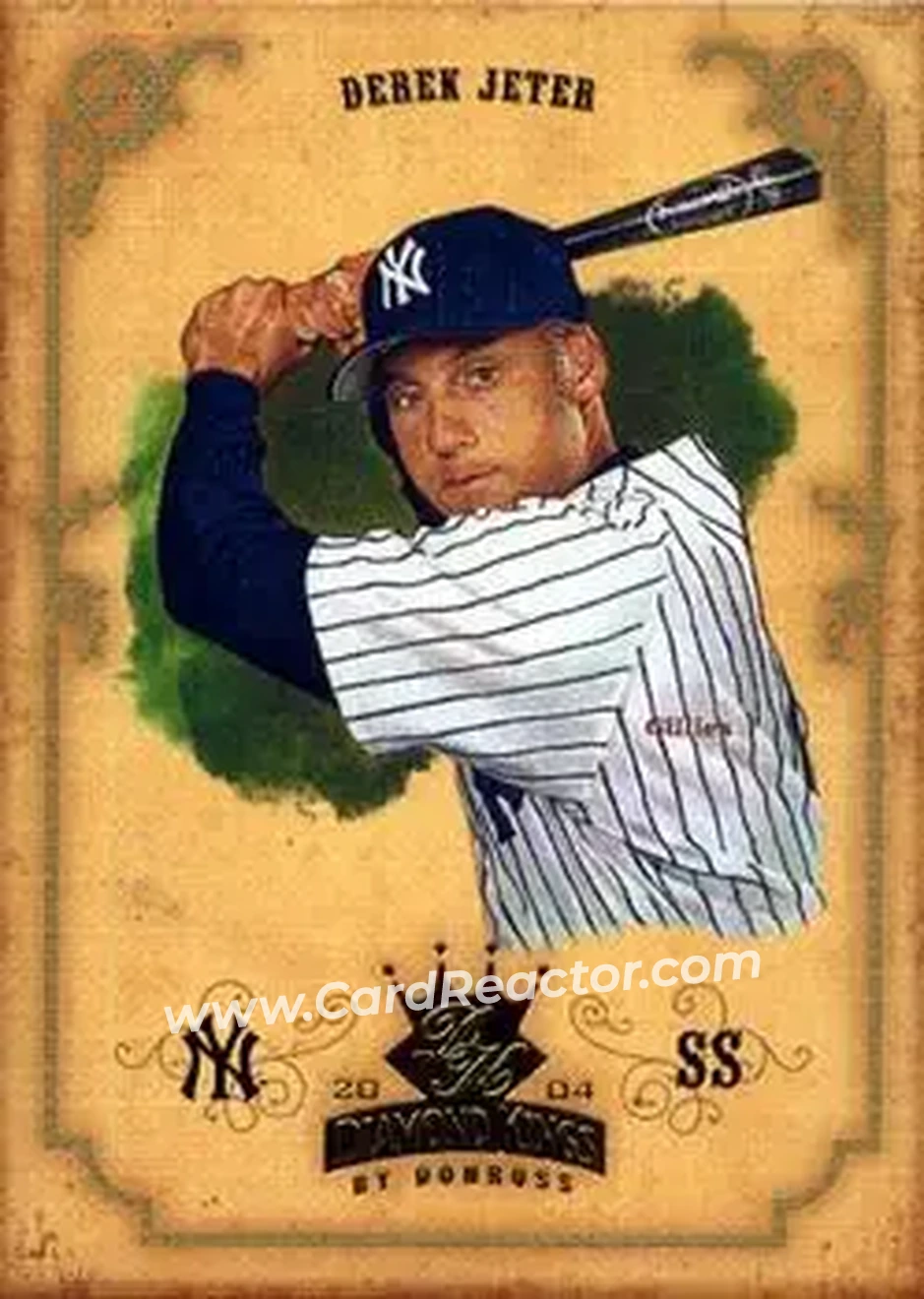 2004 Donruss Diamond Kings #34 - Derek Jeter - New York Yankees - Front