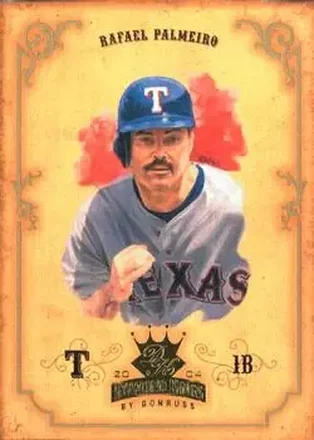 2004 Donruss Diamond Kings #39 - Rafael Palmeiro - Texas Rangers