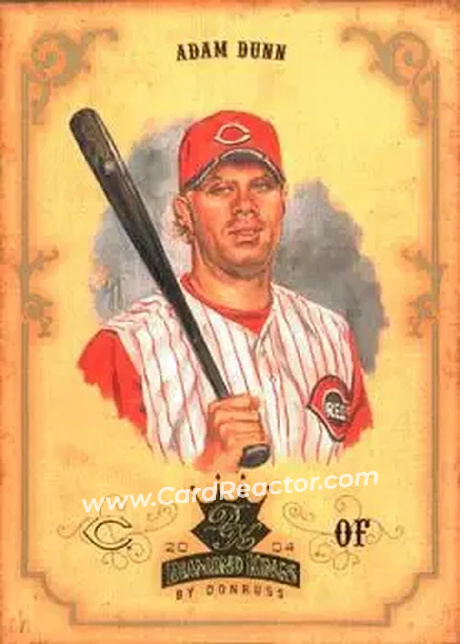 2004 Donruss Diamond Kings #40 - Adam Dunn - Cincinnati Reds - Front