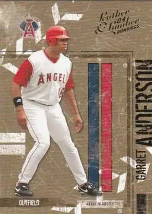 2004 Donruss Leather & Lumber #2 - Garret Anderson - Anaheim Angels
