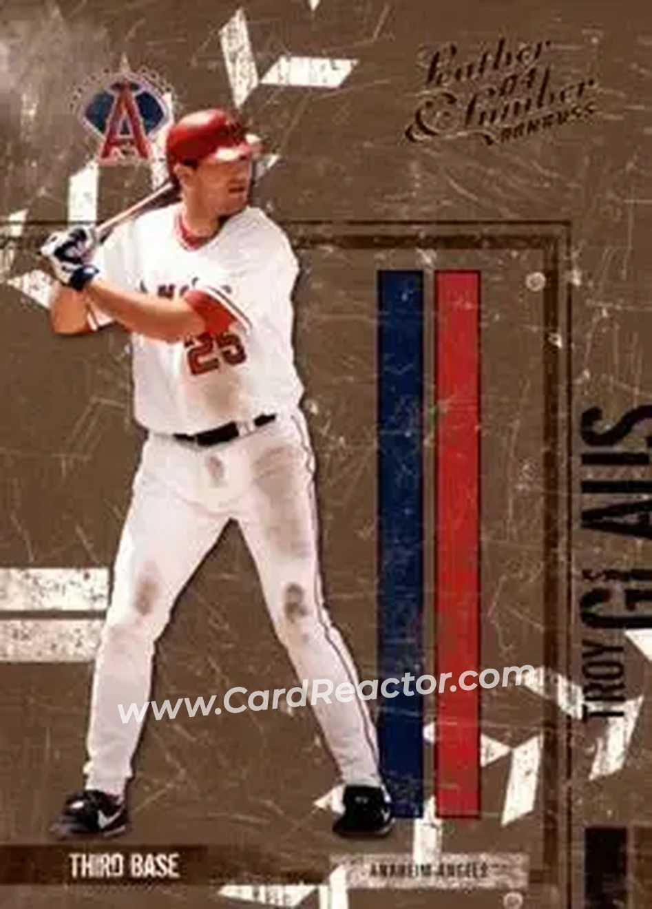 2004 Donruss Leather & Lumber #4 - Troy Glaus - Anaheim Angels - Front 2004 Donruss Leather & Lumber #4 - Troy Glaus - Anaheim Angels - Front