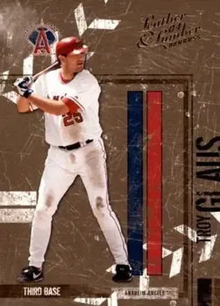 2004 Donruss Leather & Lumber #4 - Troy Glaus - Anaheim Angels