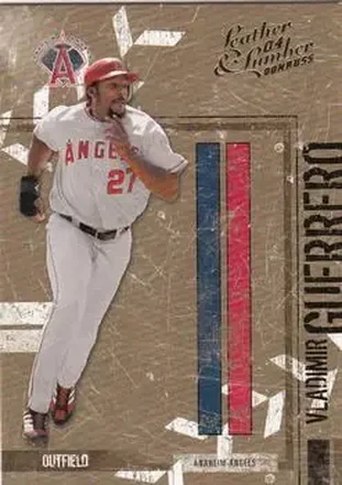 2004 Donruss Leather & Lumber #5 - Vladimir Guerrero - Anaheim Angels
