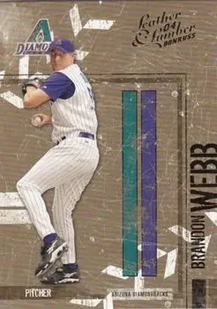 2004 Donruss Leather & Lumber #6 - Brandon Webb - Arizona Diamondbacks