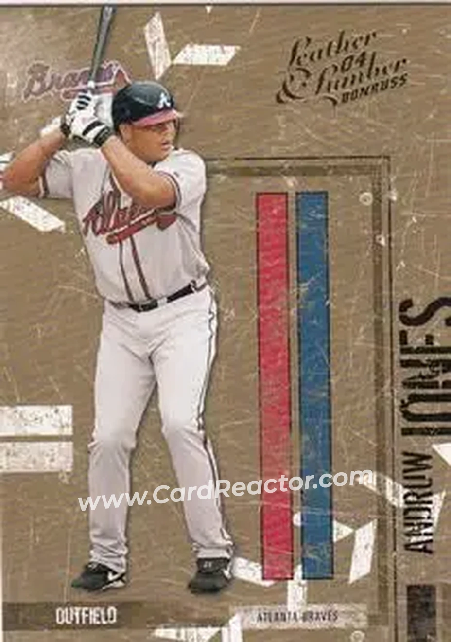 2004 Donruss Leather & Lumber #12 - Andruw Jones - Atlanta Braves - Front