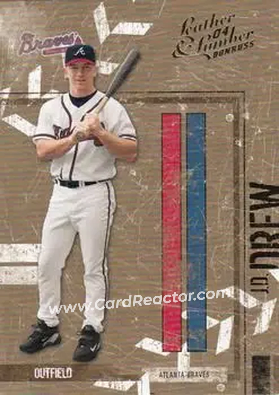 2004 Donruss Leather & Lumber #15 - J.D. Drew - Atlanta Braves - Front