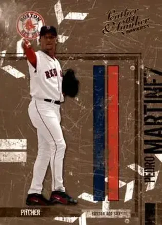 2004 Donruss Leather & Lumber #28 - Pedro Martinez - Boston Red Sox