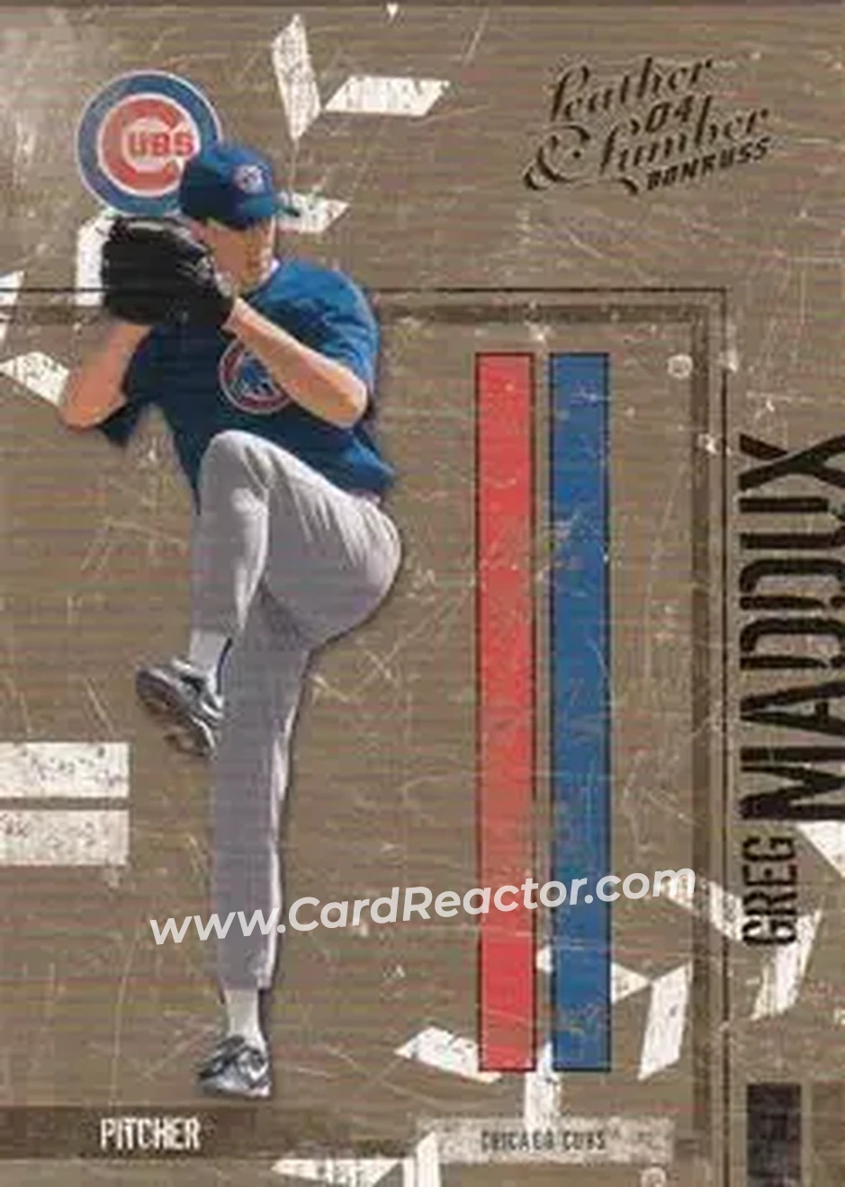 2004 Donruss Leather & Lumber #30 - Greg Maddux - Chicago Cubs - Front