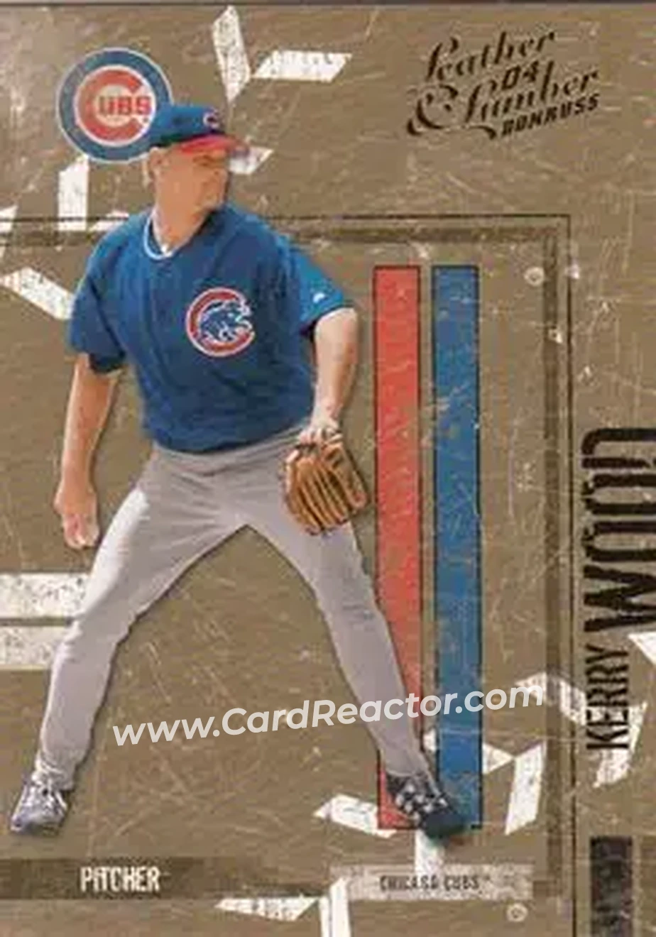 2004 Donruss Leather & Lumber #31 - Kerry Wood - Chicago Cubs - Front 2004 Donruss Leather & Lumber #31 - Kerry Wood - Chicago Cubs - Front