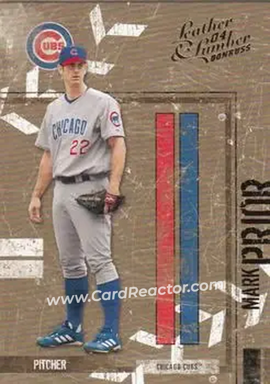2004 Donruss Leather & Lumber #32 - Mark Prior - Chicago Cubs - Front 2004 Donruss Leather & Lumber #32 - Mark Prior - Chicago Cubs - Front