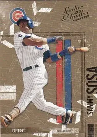 2004 Donruss Leather & Lumber #34 - Sammy Sosa - Chicago Cubs