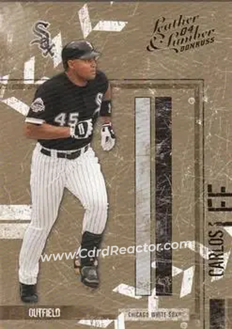 2004 Donruss Leather & Lumber #35 - Carlos Lee - Chicago White Sox - Front