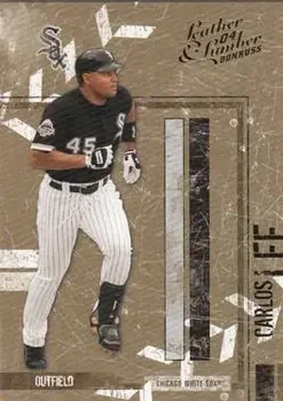 2004 Donruss Leather & Lumber #35 - Carlos Lee - Chicago White Sox