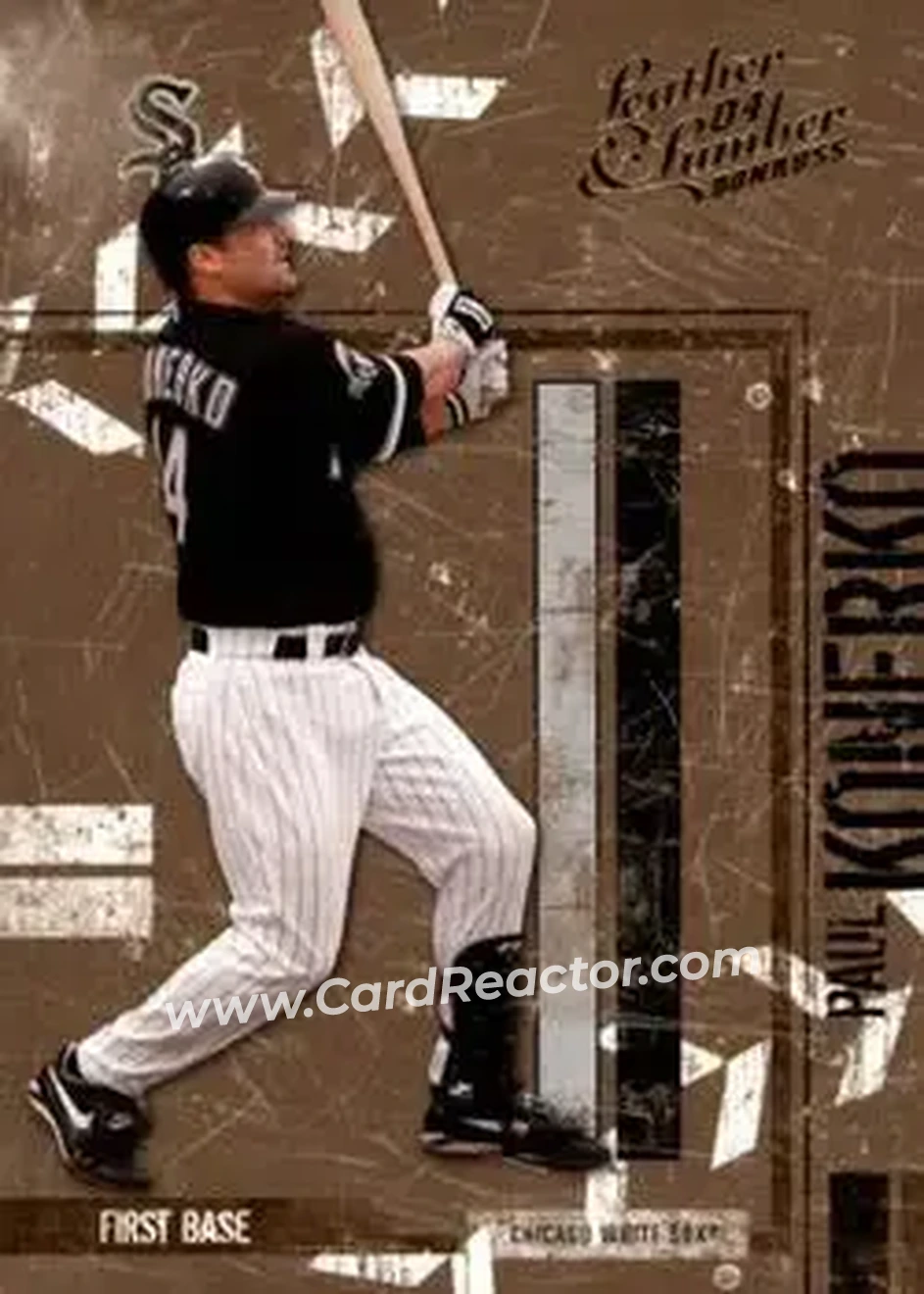 2004 Donruss Leather & Lumber #38 - Paul Konerko - Chicago White Sox - Front