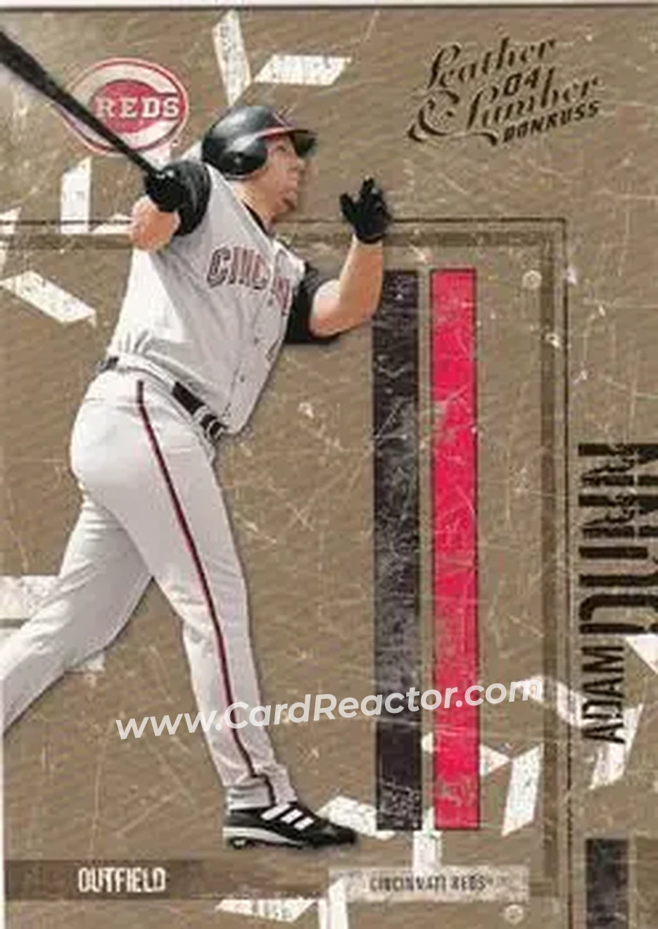 2004 Donruss Leather & Lumber #39 - Adam Dunn - Cincinnati Reds - Front