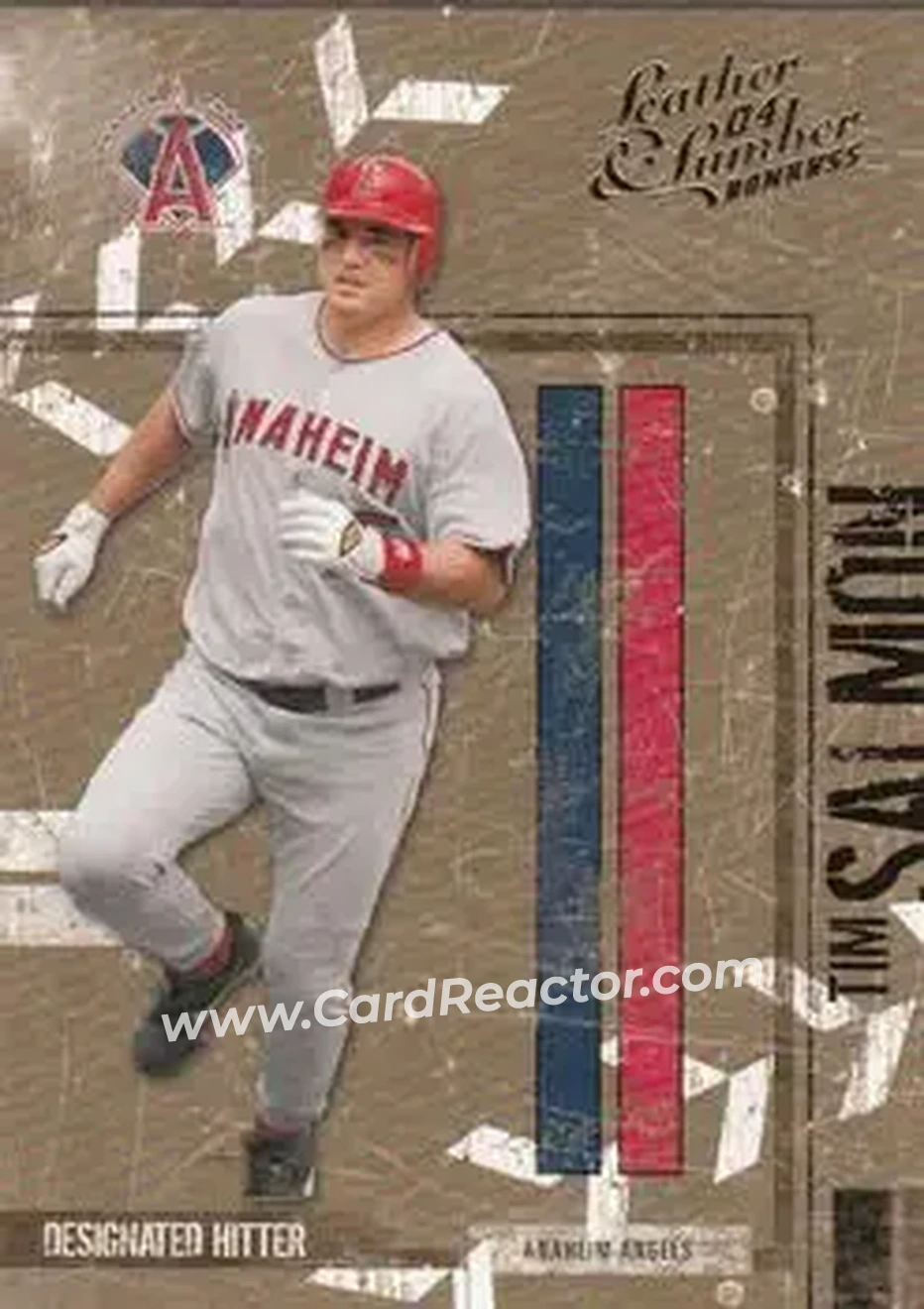 2004 Donruss Leather & Lumber #3 - Tim Salmon - Anaheim Angels - Front