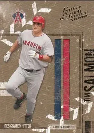 2004 Donruss Leather & Lumber #3 - Tim Salmon - Anaheim Angels