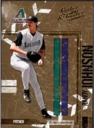 2004 Donruss Leather & Lumber #8 - Randy Johnson - Arizona Diamondbacks
