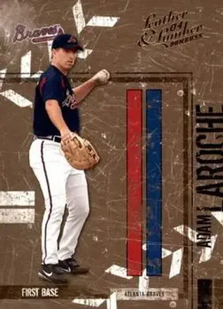 2004 Donruss Leather & Lumber #11 - Adam LaRoche - Atlanta Braves