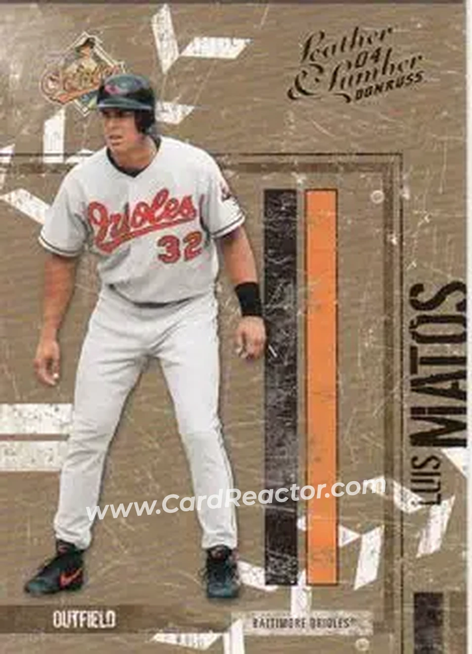 2004 Donruss Leather & Lumber #21 - Luis Matos - Baltimore Orioles - Front