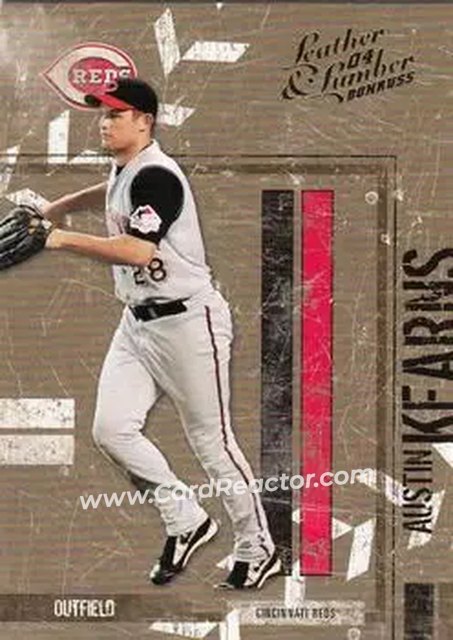 2004 Donruss Leather & Lumber #40 - Austin Kearns - Cincinnati Reds - Front