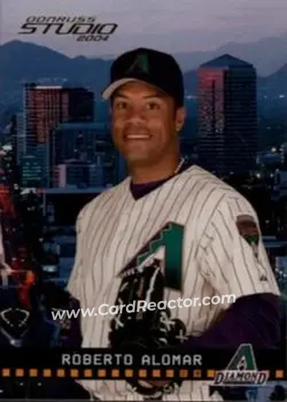 2004 Donruss Studio #13 - Roberto Alomar - Arizona Diamondbacks - Front
