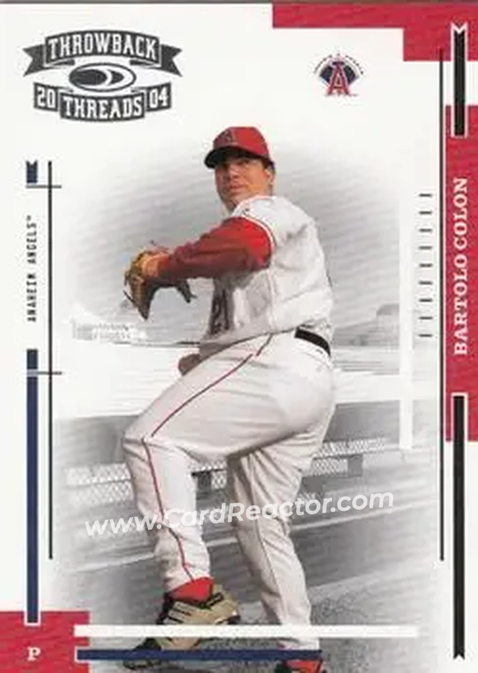 2004 Donruss Throwback Threads #1 - Bartolo Colon - Anaheim Angels - Front