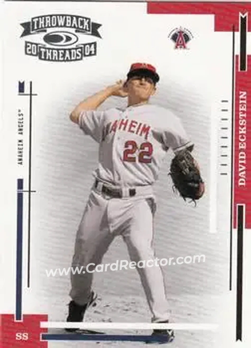 2004 Donruss Throwback Threads #3 - David Eckstein - Anaheim Angels - Front