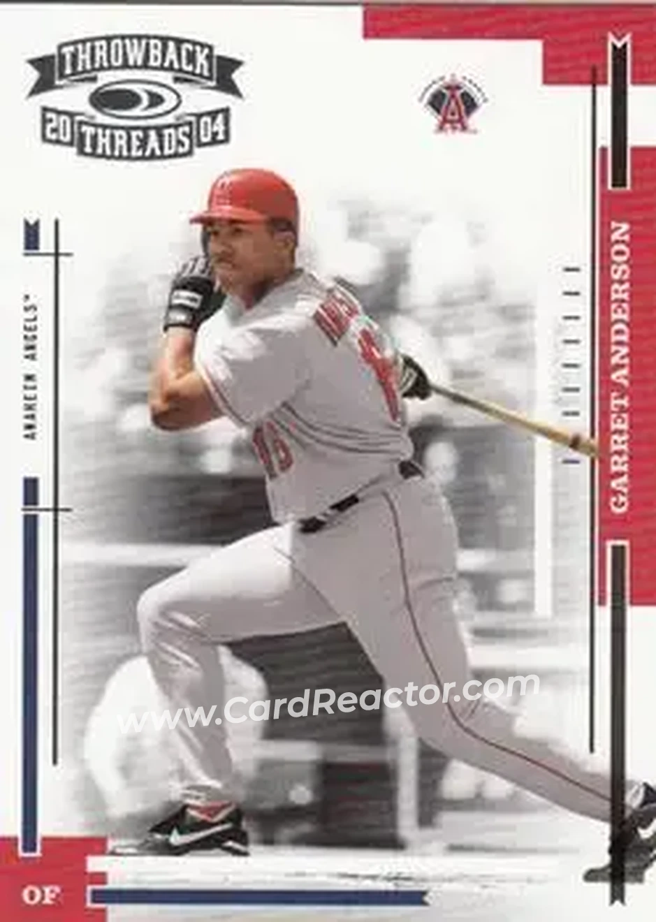 2004 Donruss Throwback Threads #4 - Garret Anderson - Anaheim Angels - Front