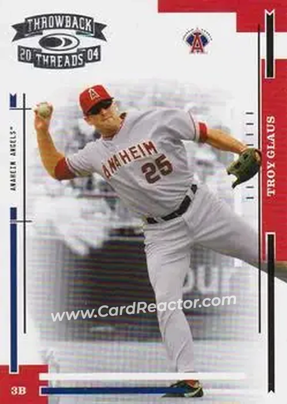 2004 Donruss Throwback Threads #6 - Troy Glaus - Anaheim Angels - Front