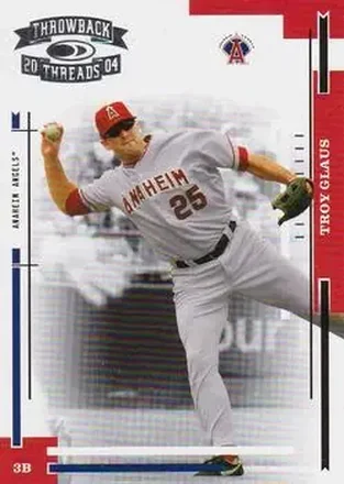 2004 Donruss Throwback Threads #6 - Troy Glaus - Anaheim Angels