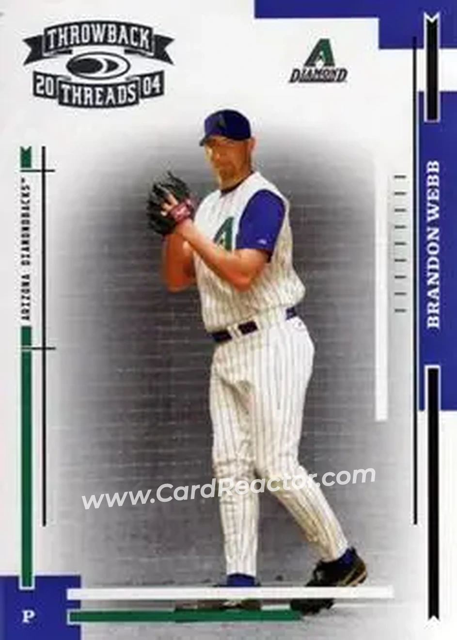 2004 Donruss Throwback Threads #8 - Brandon Webb - Arizona Diamondbacks - Front