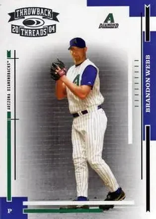 2004 Donruss Throwback Threads #8 - Brandon Webb - Arizona Diamondbacks