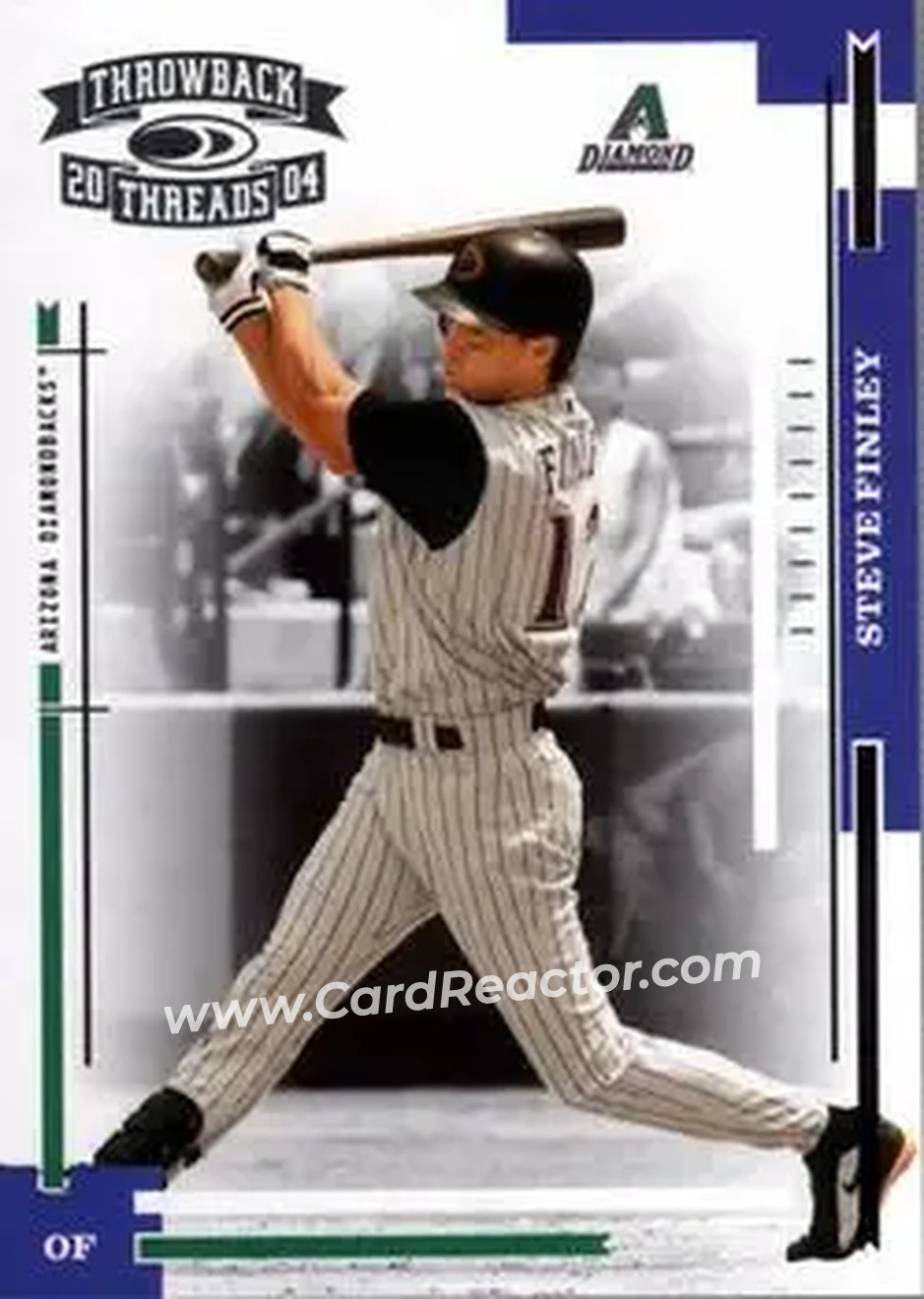2004 Donruss Throwback Threads #14 - Steve Finley - Arizona Diamondbacks - Front