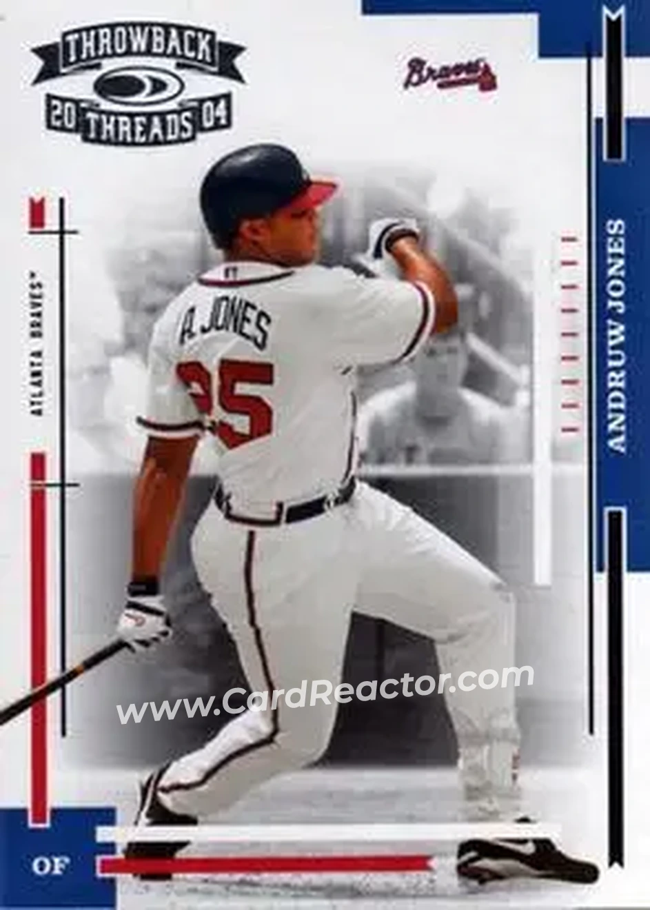 2004 Donruss Throwback Threads #16 - Andruw Jones - Atlanta Braves - Front 2004 Donruss Throwback Threads #16 - Andruw Jones - Atlanta Braves - Front