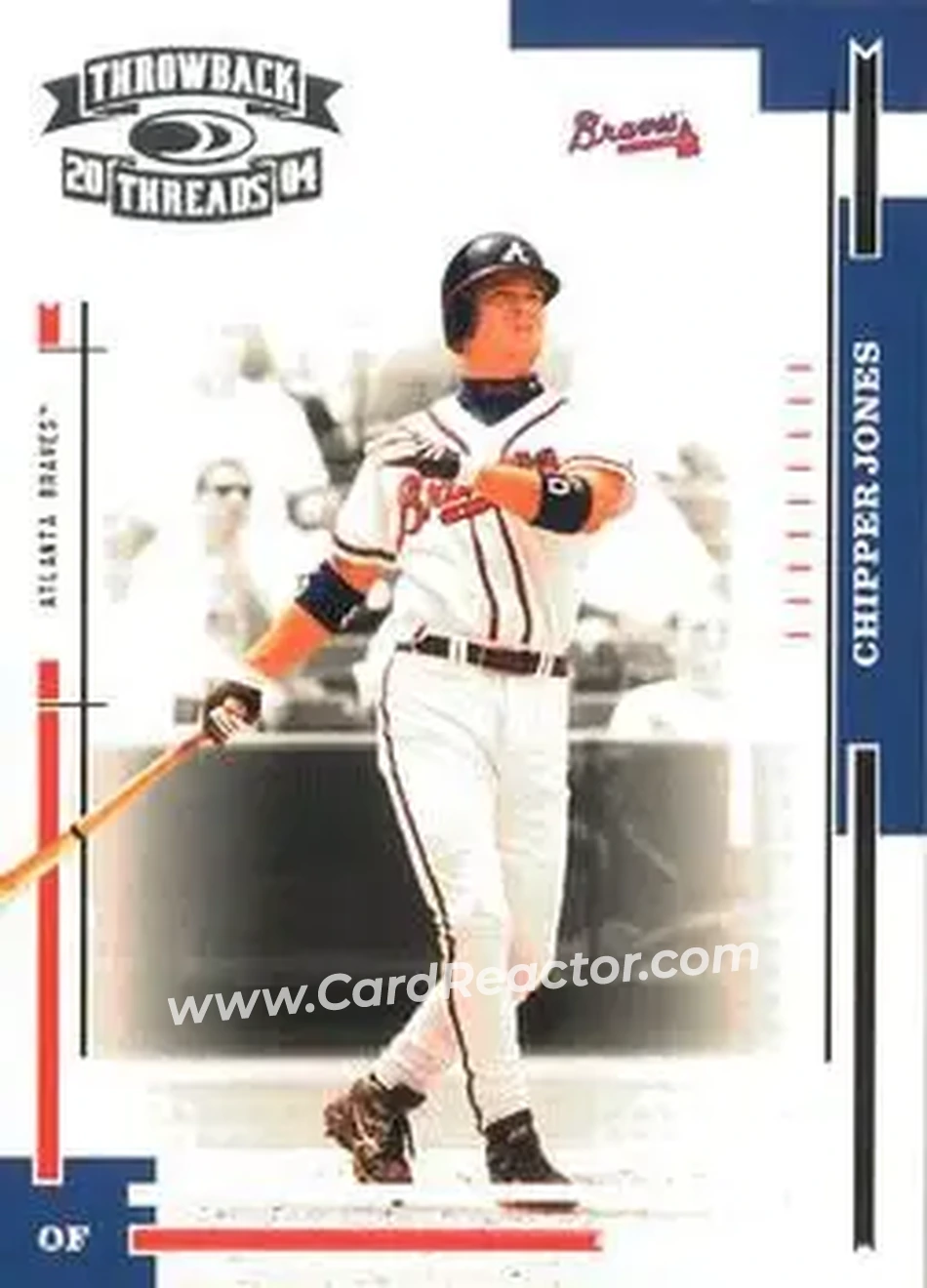 2004 Donruss Throwback Threads #17 - Chipper Jones - Atlanta Braves - Front 2004 Donruss Throwback Threads #17 - Chipper Jones - Atlanta Braves - Front