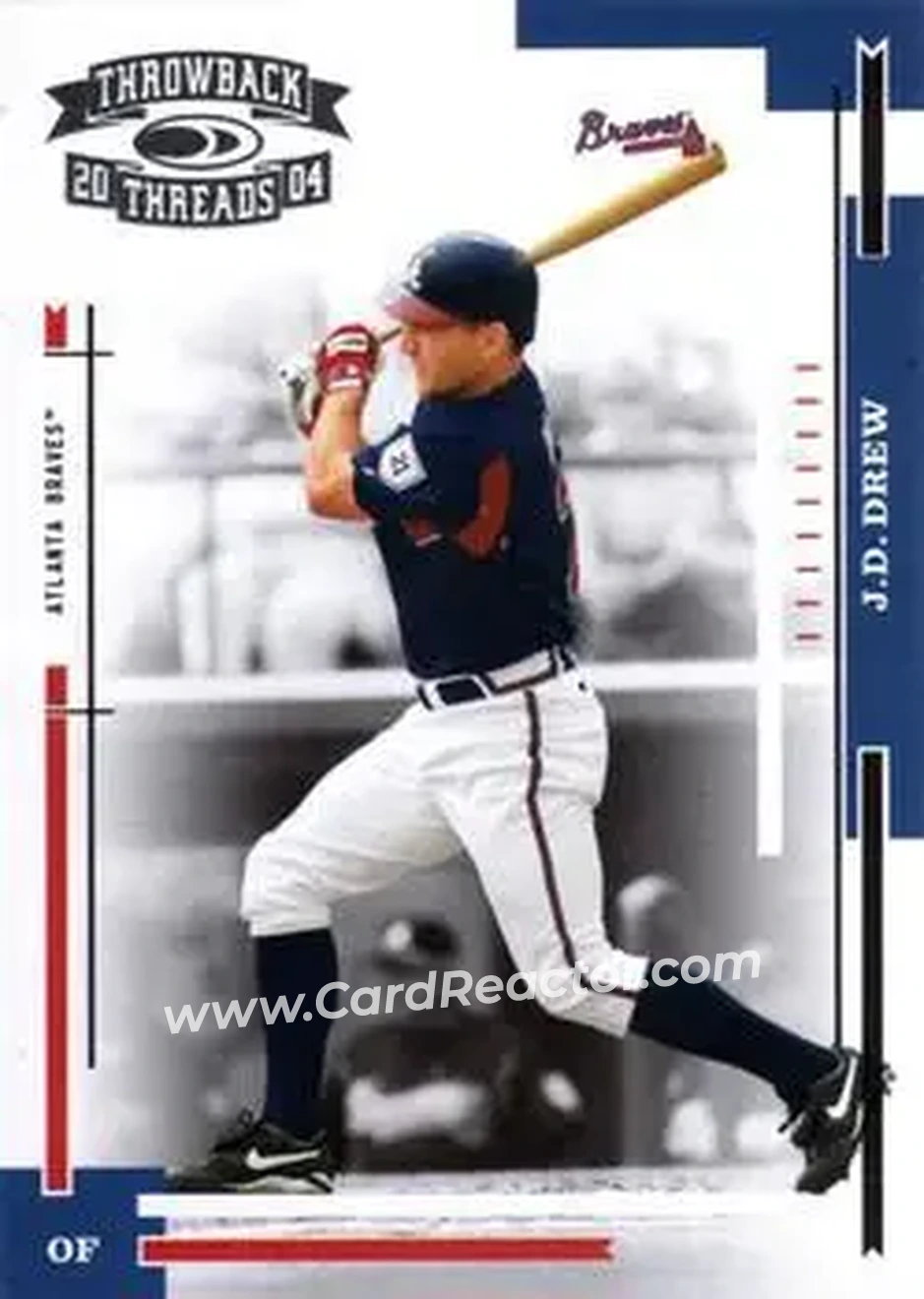 2004 Donruss Throwback Threads #18 - J.D. Drew - Atlanta Braves - Front